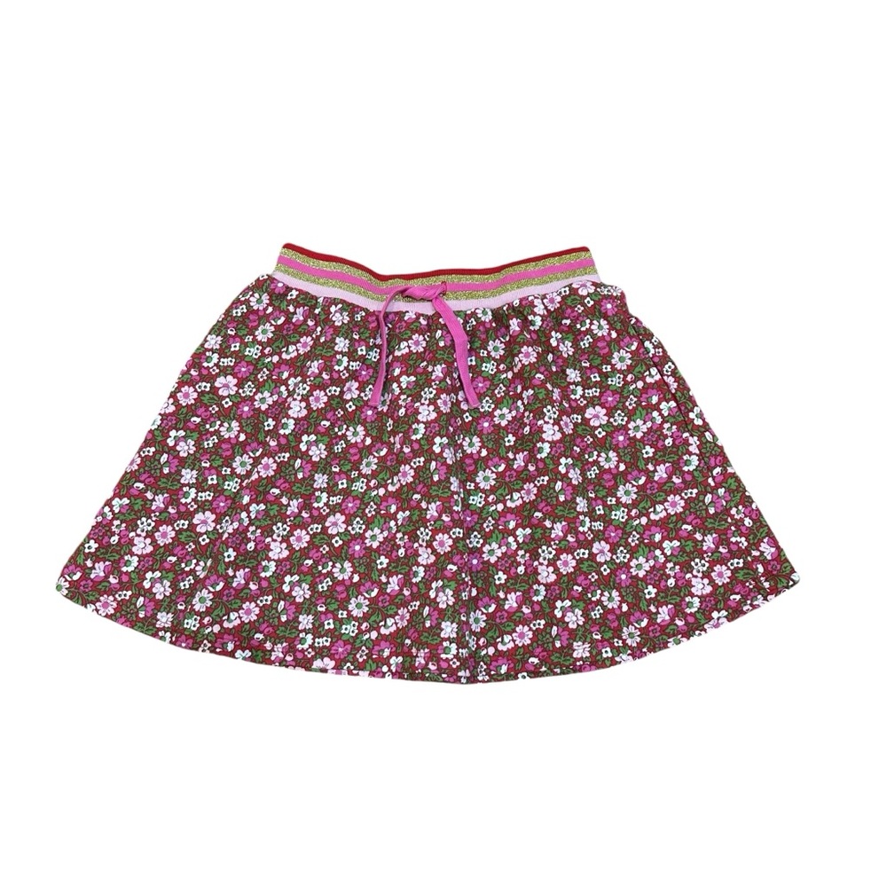 Mini Boden Girls Cozy Twirly‎ Vintage Floral Sweatshirt Skirt Red Size 11-12
